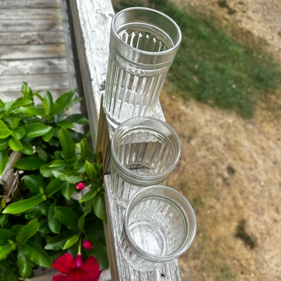 Vintage Anchor Hocking ."Line Lites" Water Glasses / Drinkware. Set Of 3 - Picture 4 of 9